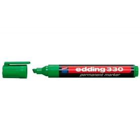 Rotulador edding marcador permanente 330 verde punta biselada 1-5 mm recargable