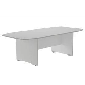 Mesa de reunion rocada meeting 3003ab02 estructura madera gris aluminio tablero madera gris 220x100x72 cm