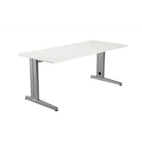 Mesa de reunion rocada meeting 3006ab01 estructura madera gris aluminio en aspas tablero haya 120 cm diametro