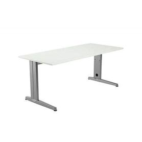 Mesa de reunion rocada meeting 3005ab04 estructura madera gris aluminio en aspas tablero blanco 100 cm