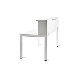 Mostrador de altillo rocada valido para mesas work metal executive 160x30x40 cm acabado aw04 blanco/blanco