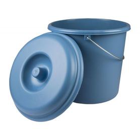 Cubo de basura domestico con tapa 23 litros para bolsas 55x60cm azul