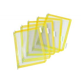 Funda para portacatalogo tarifold din a4 color amarillo pack de 10 unidades