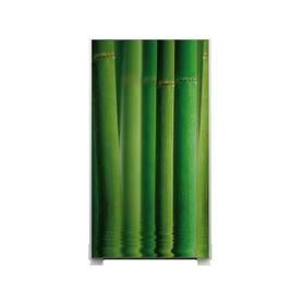 Mampara separadora easyscreen con marco aluminio y panel de tela decorado bambu 1800x980x460 mm