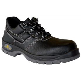 Zapatos de seguridad deltaplus de piel crupon grabada con forro absorbente y plantilla de latex color negro talla 43