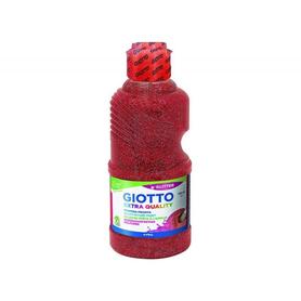 Tempera escolar giotto purpurina glitter 250 ml rojo