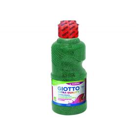 Tempera escolar giotto purpurina glitter 250 ml verde