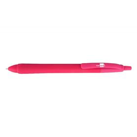 Boligrafo liderpapel gummy touch retractil 1,0 mm tinta rosa