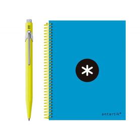 Cuaderno espiral liderpapel a4 micro antartik tapa forrada 120 h 100g cuadro 5 mm color azul promo caran d ache