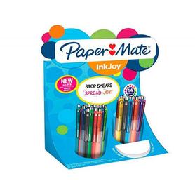 Boligrafo paper mate inkjoy retractil gel pen trazo 0,7 mm expositor de 60 unidades colores surtidos