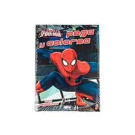 Cuaderno de colorear spiderman pegacolor con pegatinas 12 paginas 210x280 mm