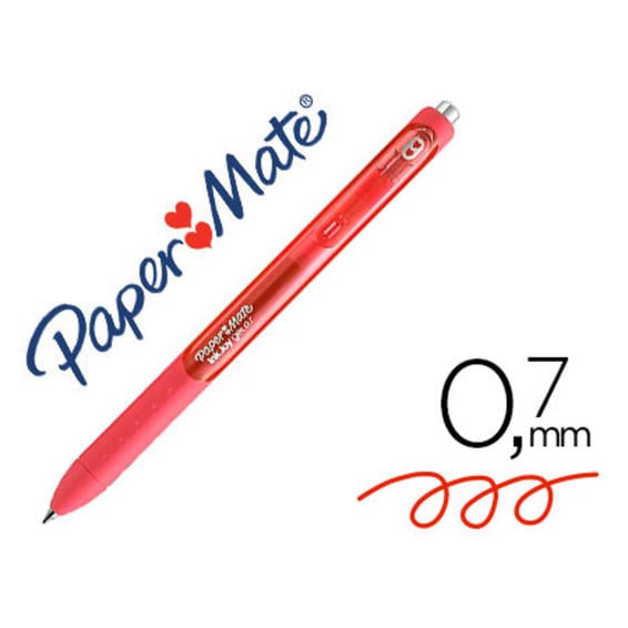 Boligrafo paper mate inkjoy gel 600st rojo