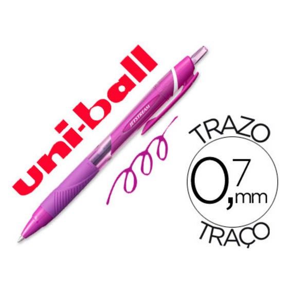 Boligrafo uni-ball roller jetstream sxn157c retractil 0,7 mm color violeta