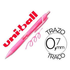 Boligrafo uni-ball roller jetstream sxn157c retractil 0,7 mm color rosa