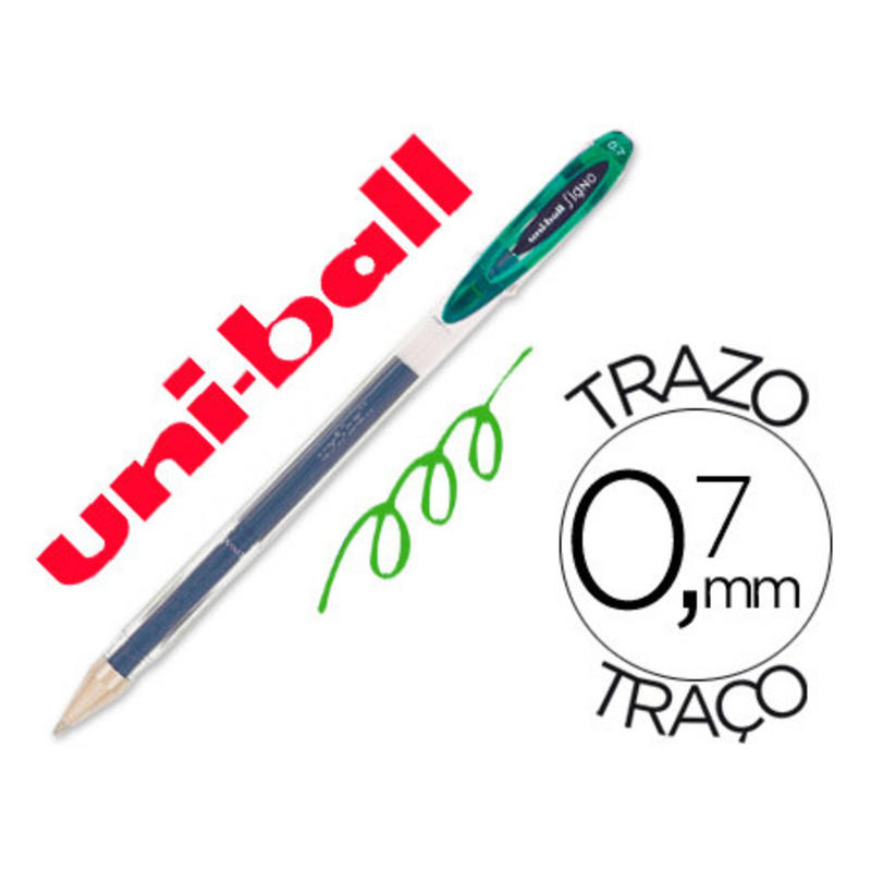 Boligrafo uni-ball roller um-120 signo 0,7 mm tinta gel color verde
