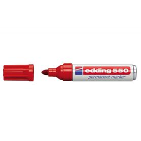 Rotulador edding punta fibra permanente 550 rojo n.2 -punta redonda recargable