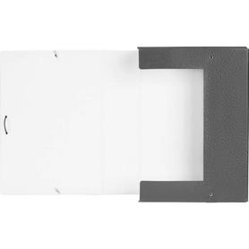 Carpeta proyectos liderpapel folio lomo 90mm carton gofrado gris