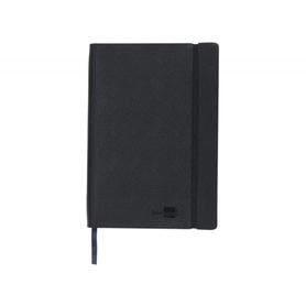 Libreta liderpapel simil piel a7 120 hojas 70g/m2 horizontal sin margen negro