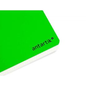 Cuaderno espiral liderpapel a4 antartik tapa dura 80h 100gr cuadro 4mm con margen color verde fluor