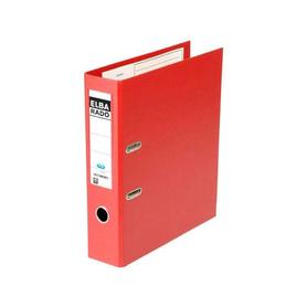 Archivador de palanca Elba de 80 mm de lomo tamaño folio cartón forrado pvc de color rojo con rado