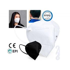 Mascarilla facial proteccion autofiltrante ffp2 con certificado ce color negra