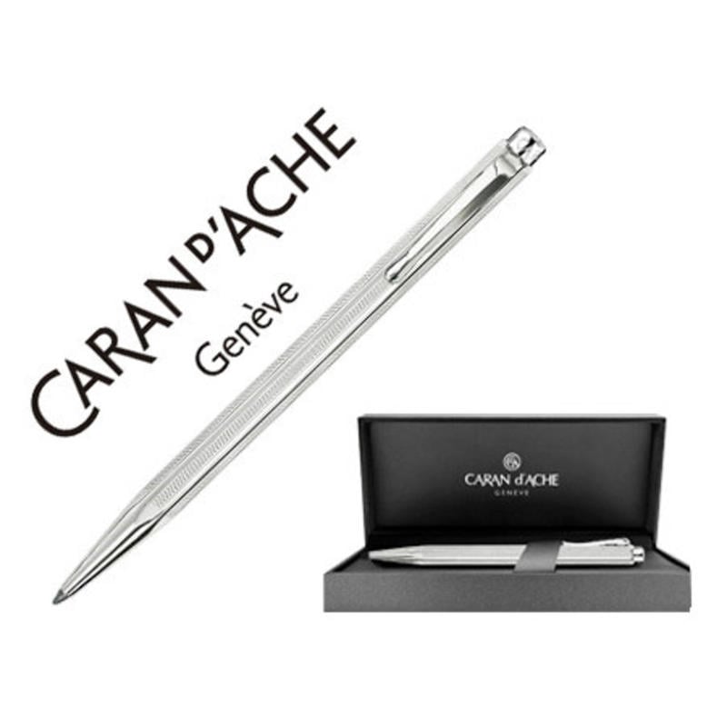 Boligrafo caran dache ecridor graindorge plata maciza 925 milesimas con estuche punta media