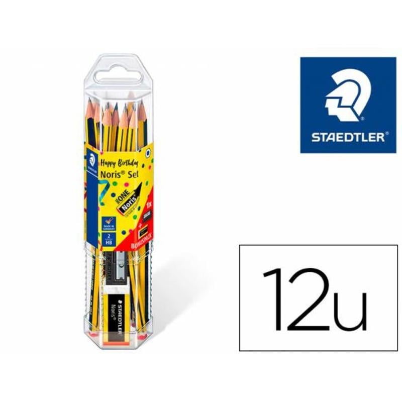 Compra Lapices de grafito staedtler noris n.2 hb blister promocional 120  aniversario de12 uds + afilalapiz + goma