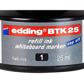 Tinta rotulador edding pizarra blanca btk-25 color negro frasco de 25 ml