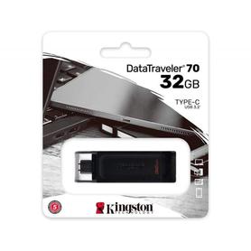 Memoria kingston data traveler 70 usb 3.2 + tipo c 32 gb color negro