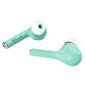 Auricular trust nika inalambrico bluetooth con estuche de carga color turquesa