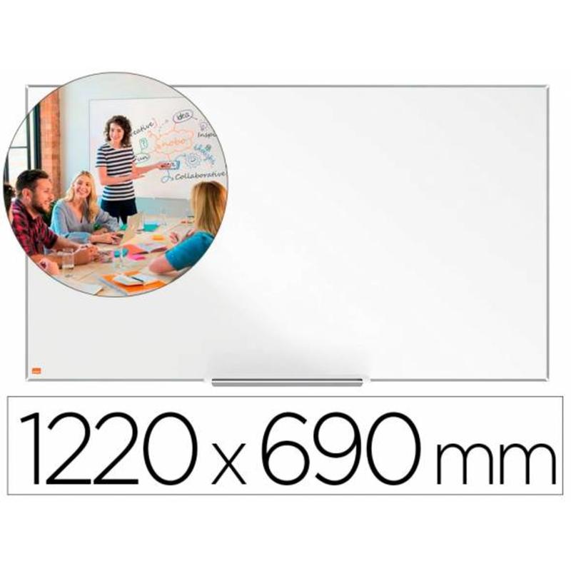 Pizarra blanca nobo ip pro 55/ acero vitrificado magnetico 1220x690 mm