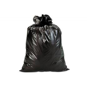 Bolsa basura domestica negra 60x70 cm galga 90 material 100% reciclado y reciclable rollo de 10 unidades