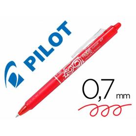 Boligrafo pilot frixion clicker borrable 0,7 mm punta media rojo en blister