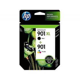 Ink-jet hp pack 2 s negra de alto rendimiento 901xl y tricolor 901