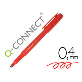Rotulador q-connect punta de fibra fine liner rojo 0.4 mm