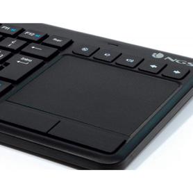 Teclado ngs warrior inalambrico touch pad con teclas multimedia de 2,4 ghz color negro