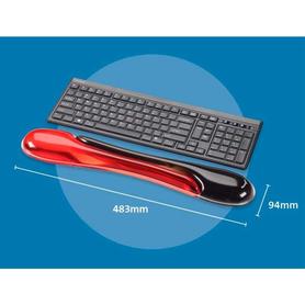 Reposamuñecas kensington duo gel teclado color negro/rojo 240x182x25 mm