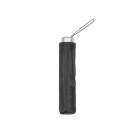 Paraguas plegable negro de poliester 96 cm de diametro apertura manual cierre con velcro y funda individual