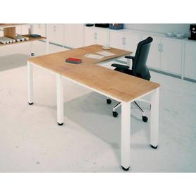 Mesa de oficina rocada executive 2000ad04 aluminio/blanco 120x60 cm
