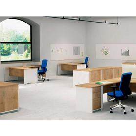 Mesa de oficina rocada work 2004ab02 aluminio/gris 200x80 cm