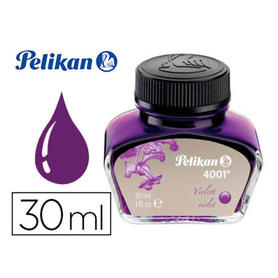 Tinta estilografica pelikan 4001 violeta frasco 30 ml