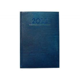 Agenda encuadernada liderpapel creta 15x21 cm 2022 dia pagina color azul papel 70 gr