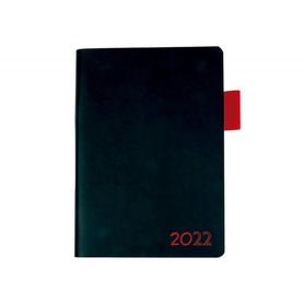 Agenda encuadernada liderpapel sifnos a5 2022 dia pagina papel 70 gr color rojo
