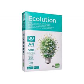 Papel fotocopiadora liderpapel ecolution din a4 80 gramos paquete de 500 hojas