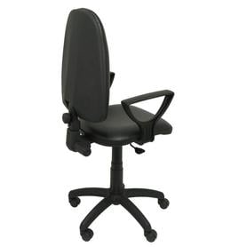 Silla Ayna similpiel negro con brazos