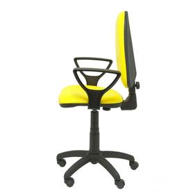 Silla Ayna similpiel amarillo con brazos