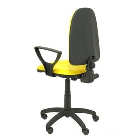 Silla Ayna similpiel amarillo con brazos