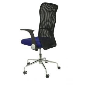 Silla Minaya respaldo malla negro asiento 3D azul