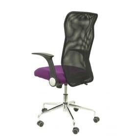 Silla Minaya respaldo malla negro asiento bali morado