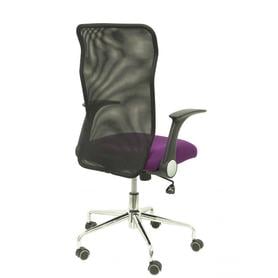 Silla Minaya respaldo malla negro asiento bali morado